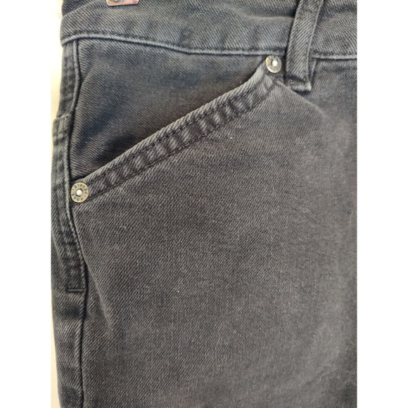 We The Free People Button Fly High Rise Straight Leg Black Denim Jeans Size 25 - Picture 5 of 10